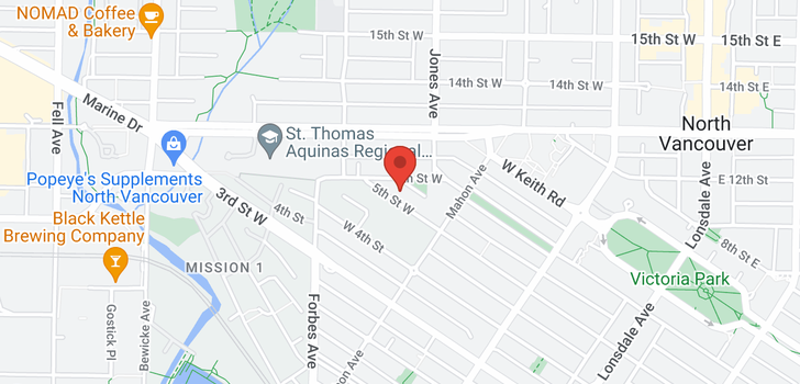 map of 1 233 W 5TH STREET